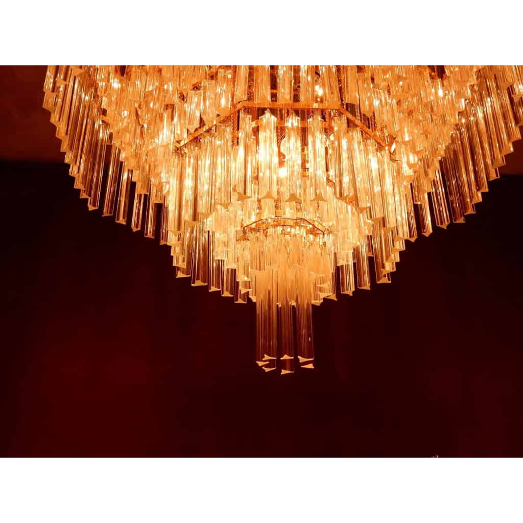 1970′ Lustre Plafonnier Murano Venini | Biron 1970′ Lustre Plafonnier Murano Venini