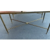 1970′ Paire De Tables à Étage En Bronze Patiné Gainées De Cuir Maison Jansen | Biron 1970′ Paire De Tables à Étage En Bronze Patiné Gainées De Cuir Maison Jansen