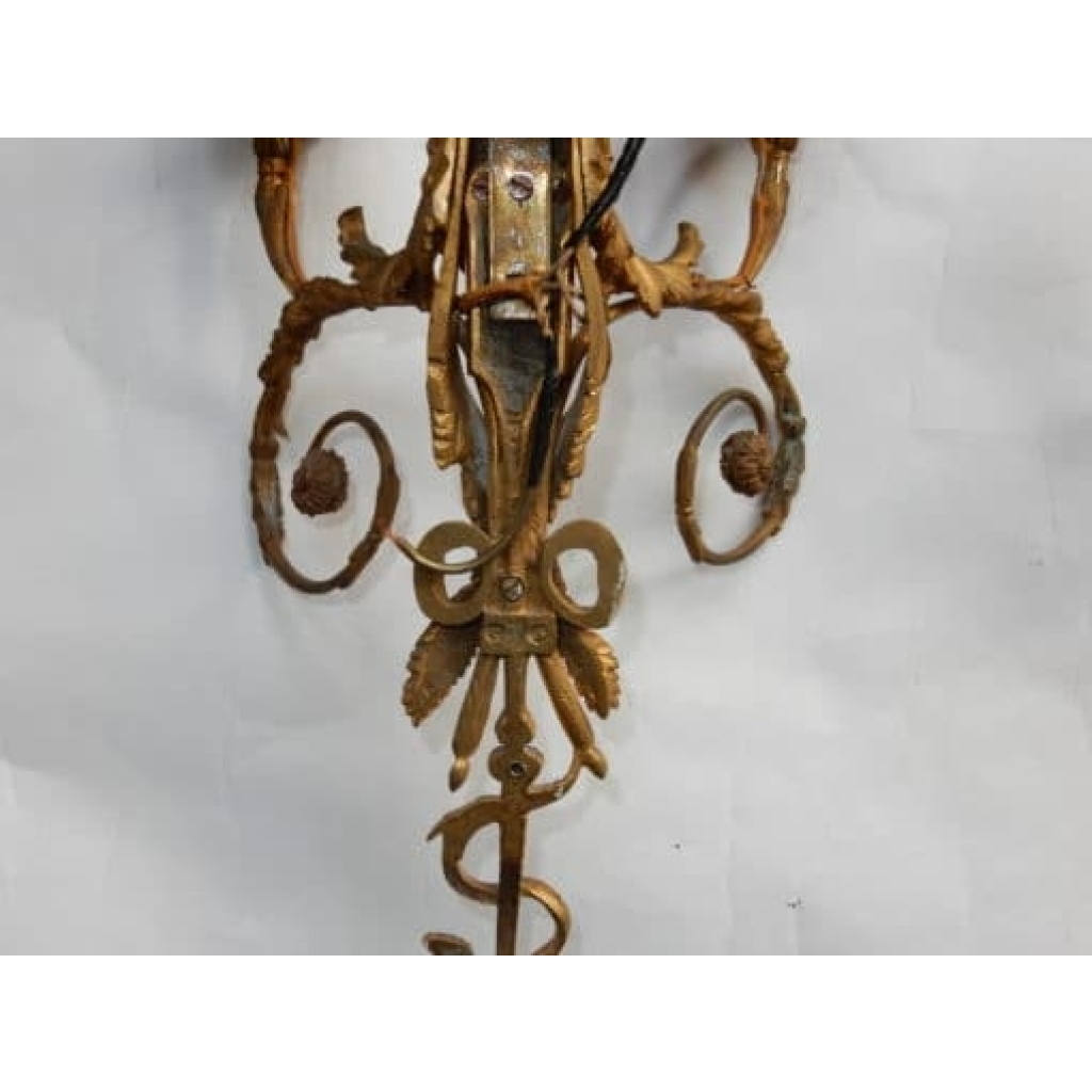1880′ Paire d’Appliques En Bronze Enfants Jouant Des 2 Trompettes Modèle de Jean HAURE | Biron 1880′ Paire d’Appliques En Bronze Enfants Jouant Des 2 Trompettes Modèle de Jean HAURE