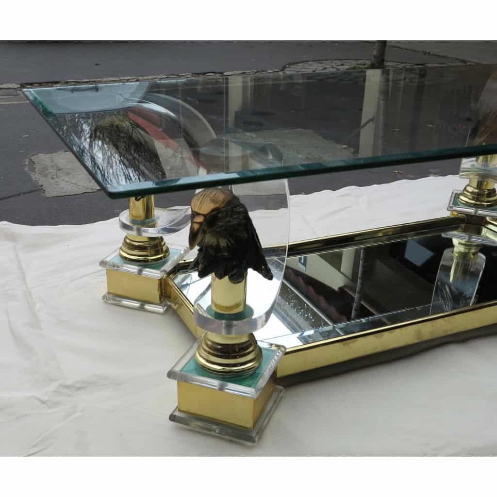 1970′ Table Basse Aux Aigles de Style Maison Charles | Biron 1970′ Table Basse Aux Aigles de Style Maison Charles