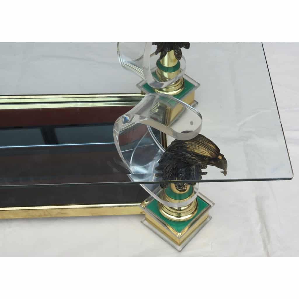 1970′ Table Basse Aux Aigles de Style Maison Charles | Biron 1970′ Table Basse Aux Aigles de Style Maison Charles
