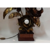 1970′ Lampe Aux Anémones en Métal Style Maison Jansen 3 Têtes Genre Baroque | Biron 1970′ Lampe Aux Anémones en Métal Style Maison Jansen 3 Têtes Genre Baroque