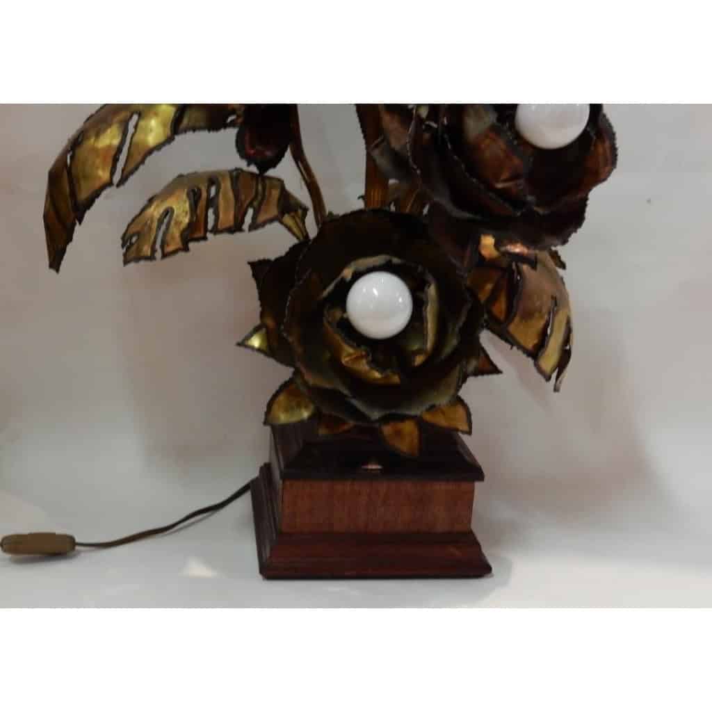 1970′ Lampe Aux Anémones en Métal Style Maison Jansen 3 Têtes Genre Baroque | Biron 1970′ Lampe Aux Anémones en Métal Style Maison Jansen 3 Têtes Genre Baroque