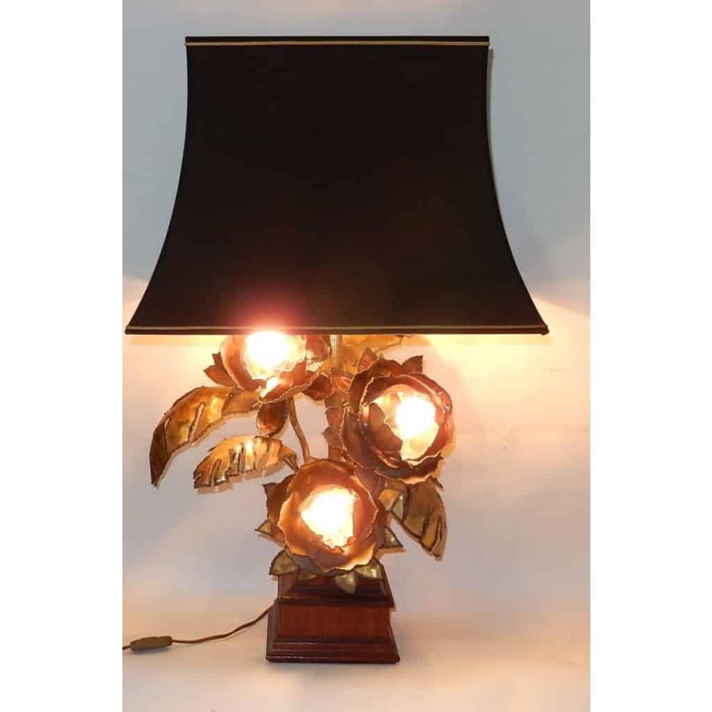 1970′ Lampe Aux Anémones en Métal Style Maison Jansen 3 Têtes Genre Baroque | Biron 1970′ Lampe Aux Anémones en Métal Style Maison Jansen 3 Têtes Genre Baroque