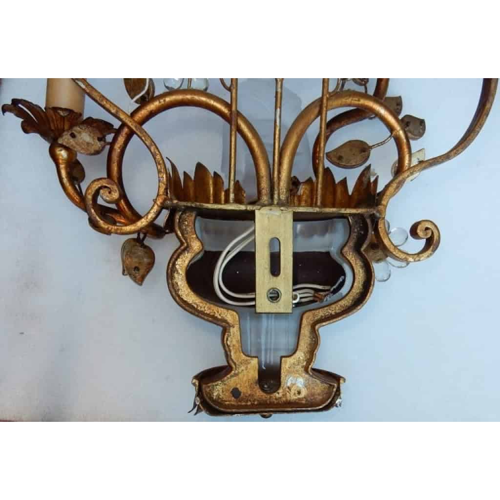 1970′ Paire d’Appliques aux Chinois Style Maison Baguès | Biron 1970′ Paire d’Appliques aux Chinois Style Maison Baguès