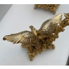 1970′ Table Basse Aux Aigles En Bronze Doré Signée De Boeltz Pour Roméo Paris