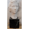 1930′ Art Déco Tête De Femme En Marbre Signée Par M. Di Domenico | Biron ||||||||