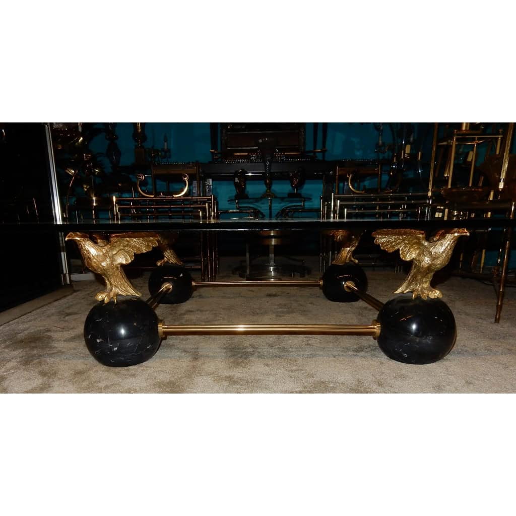 1970′ Table Basse Aux Aigles de Style Maison Charles, Jansen Ou Baguès