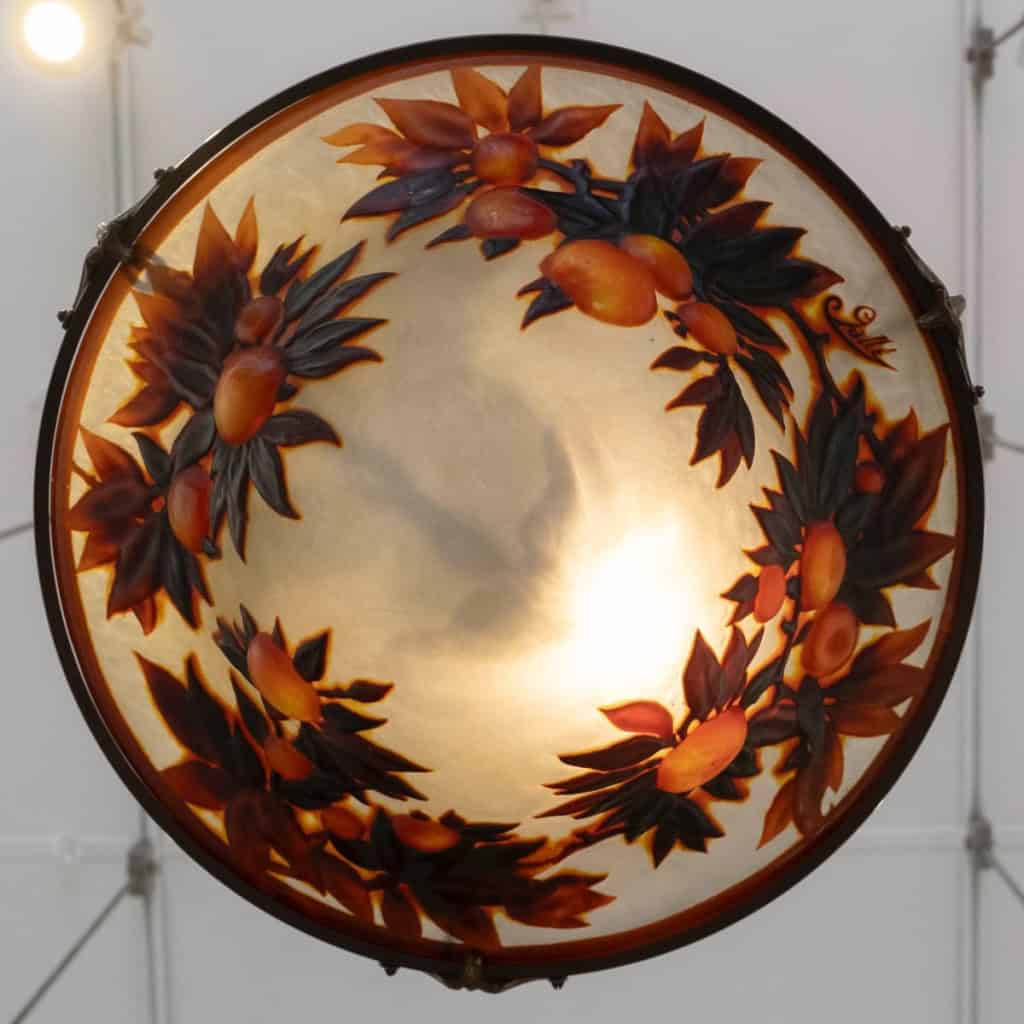 Émile Gallé (1846-1904) Suspension Art Nouveau en verre Soufflé-Moulé circa 1900 | Biron Émile Gallé (1846-1904) Suspension Art Nouveau en verre Soufflé-Moulé circa 1900