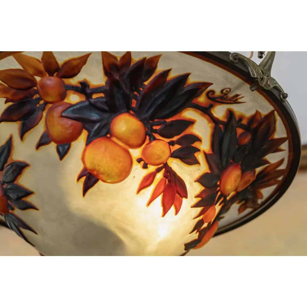 Émile Gallé (1846-1904) Suspension Art Nouveau en verre Soufflé-Moulé circa 1900 | Biron Émile Gallé (1846-1904) Suspension Art Nouveau en verre Soufflé-Moulé circa 1900