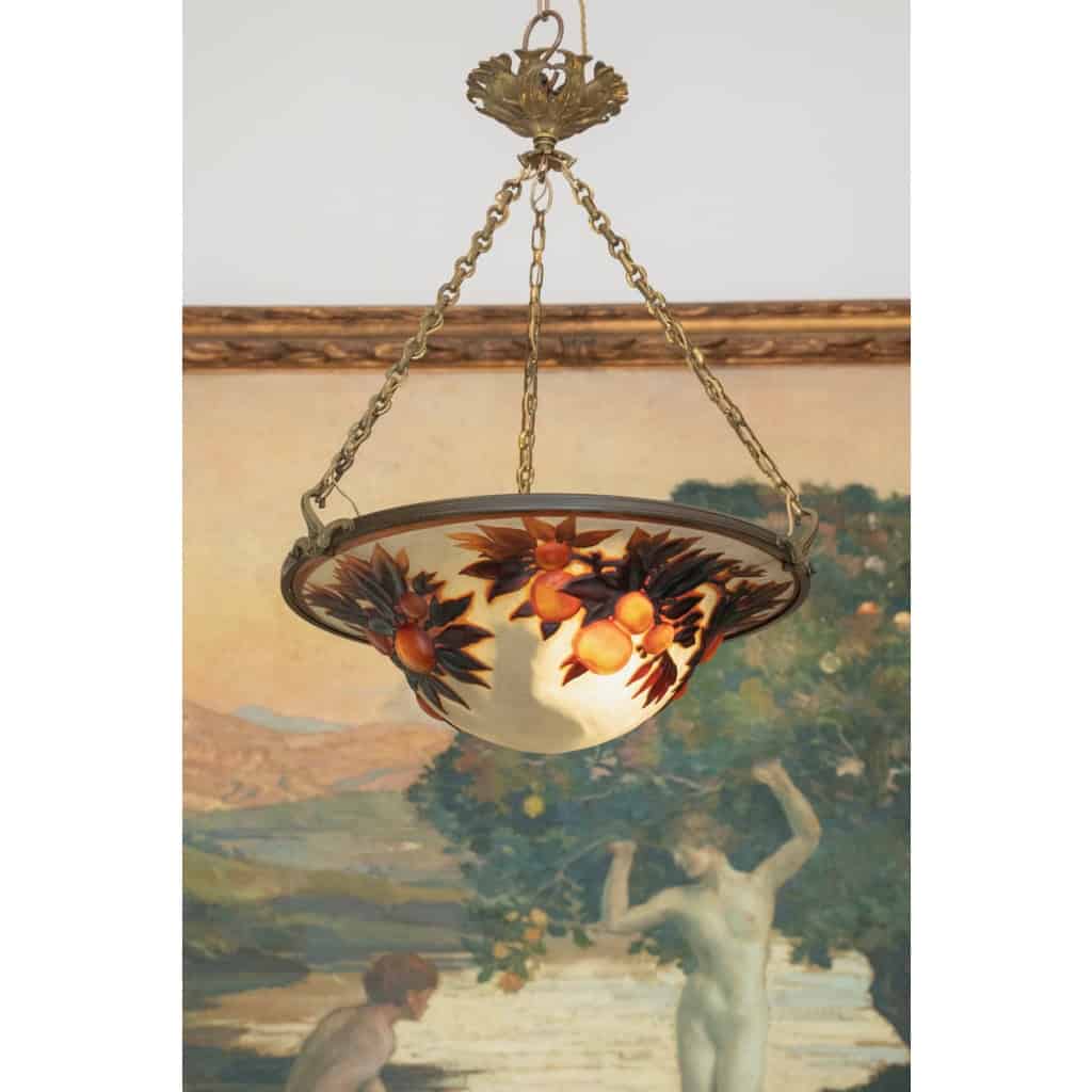 Émile Gallé (1846-1904) Suspension Art Nouveau en verre Soufflé-Moulé circa 1900 | Biron Émile Gallé (1846-1904) Suspension Art Nouveau en verre Soufflé-Moulé circa 1900