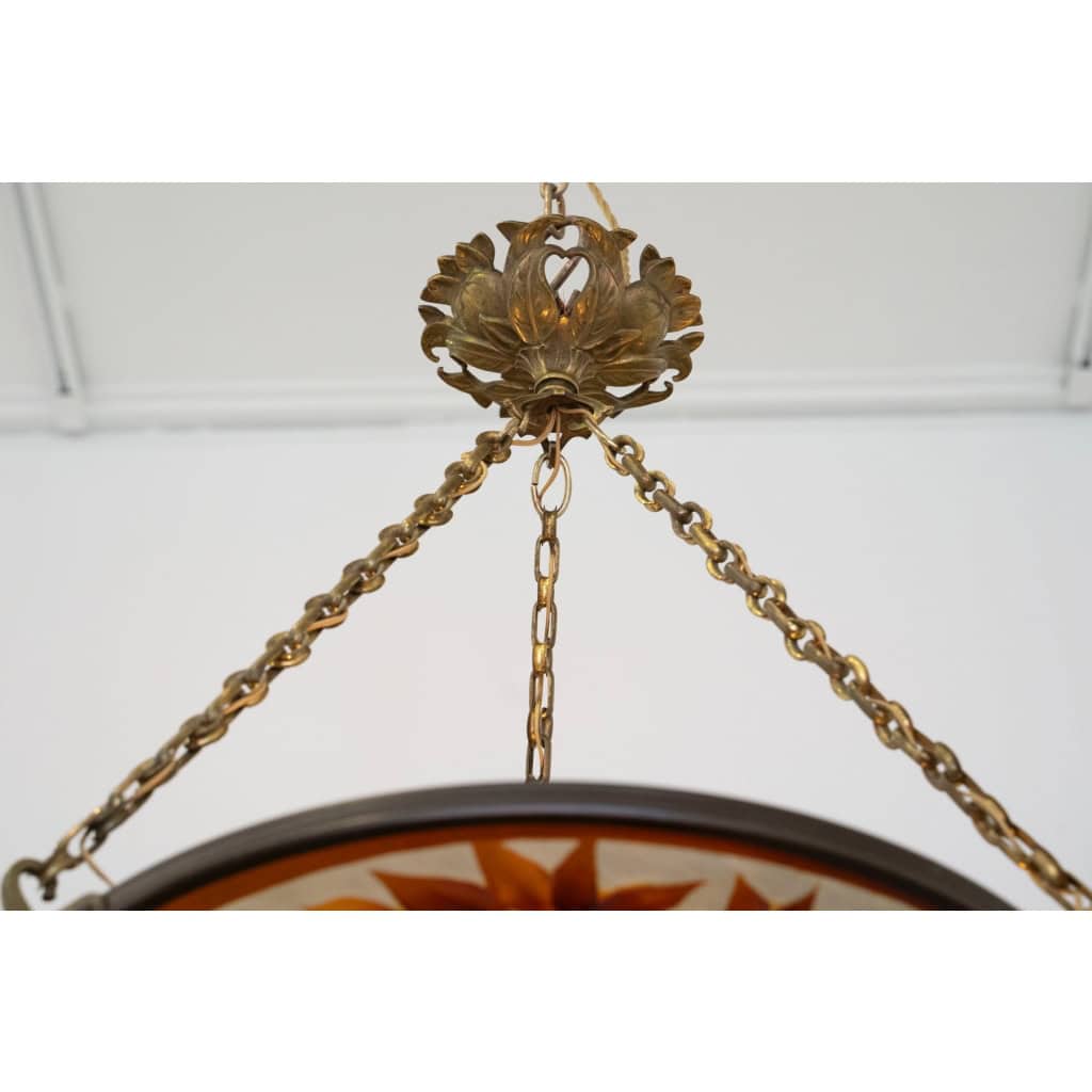 Émile Gallé (1846-1904) Suspension Art Nouveau en verre Soufflé-Moulé circa 1900 | Biron Émile Gallé (1846-1904) Suspension Art Nouveau en verre Soufflé-Moulé circa 1900