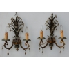 1950/70′ Paire d’Appliques au Feuillage Ananas Style Maison Baguès | Biron |||||||