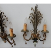 1950/70′ Paire d’Appliques au Feuillage Ananas Style Maison Baguès | Biron 1950/70′ Paire d’Appliques au Feuillage Ananas Style Maison Baguès