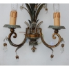 1950/70′ Paire d’Appliques au Feuillage Ananas Style Maison Baguès | Biron 1950/70′ Paire d’Appliques au Feuillage Ananas Style Maison Baguès