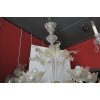 1900/20 Lustre Cristal Murano Avec Inclusions Feuilles d’Or 6 Branches | Biron 1900/20 Lustre Cristal Murano Avec Inclusions Feuilles d’Or 6 Branches