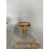 1970′ Seau A Champagne,A Glaçons et Flacon Cristal Pointes De Diamant Avec Tétes De Lion Bronze Doré | Biron 1970′ Seau A Champagne,A Glaçons et Flacon Cristal Pointes De Diamant Avec Tétes De Lion Bronze Doré