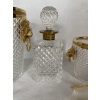 1970′ Seau A Champagne,A Glaçons et Flacon Cristal Pointes De Diamant Avec Tétes De Lion Bronze Doré | Biron 1970′ Seau A Champagne,A Glaçons et Flacon Cristal Pointes De Diamant Avec Tétes De Lion Bronze Doré