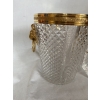 1970′ Seau A Champagne,A Glaçons et Flacon Cristal Pointes De Diamant Avec Tétes De Lion Bronze Doré | Biron 1970′ Seau A Champagne,A Glaçons et Flacon Cristal Pointes De Diamant Avec Tétes De Lion Bronze Doré