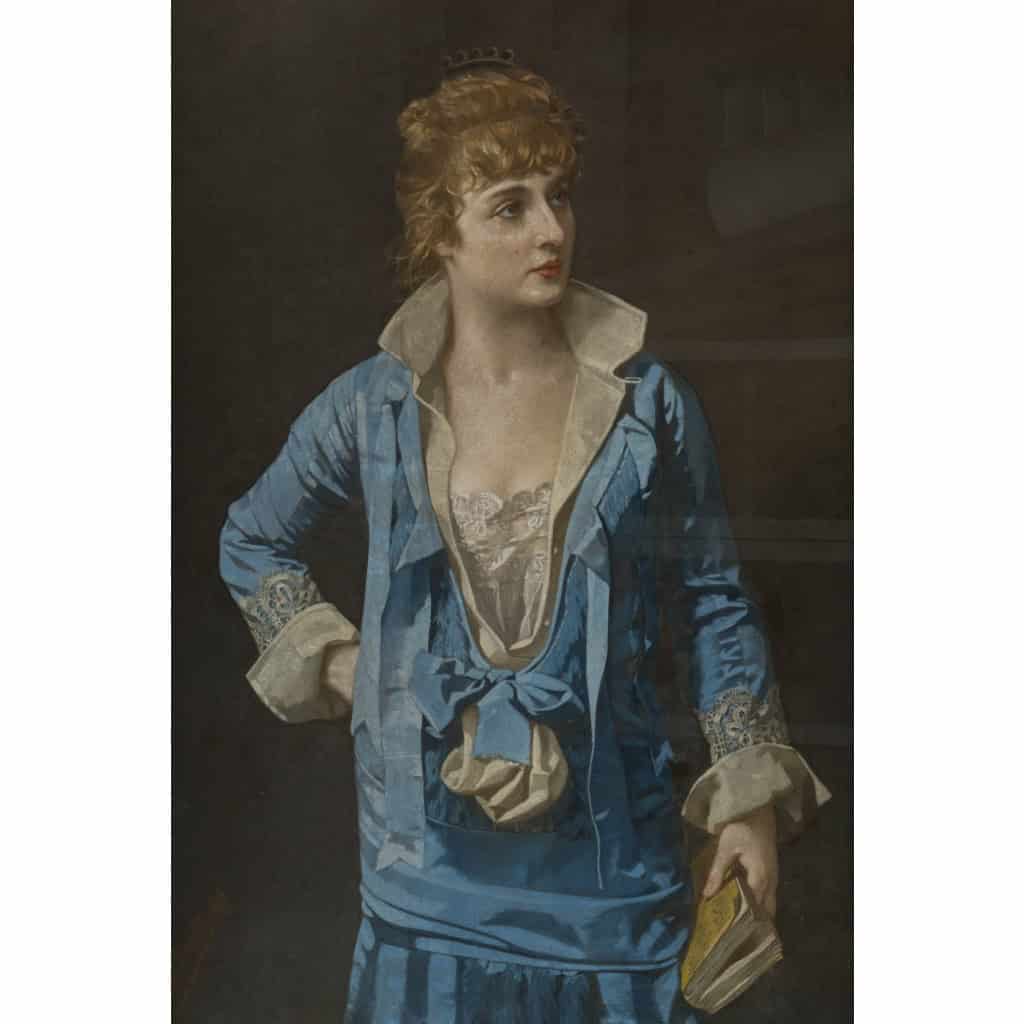 Pastel d’une jeune femme 1877