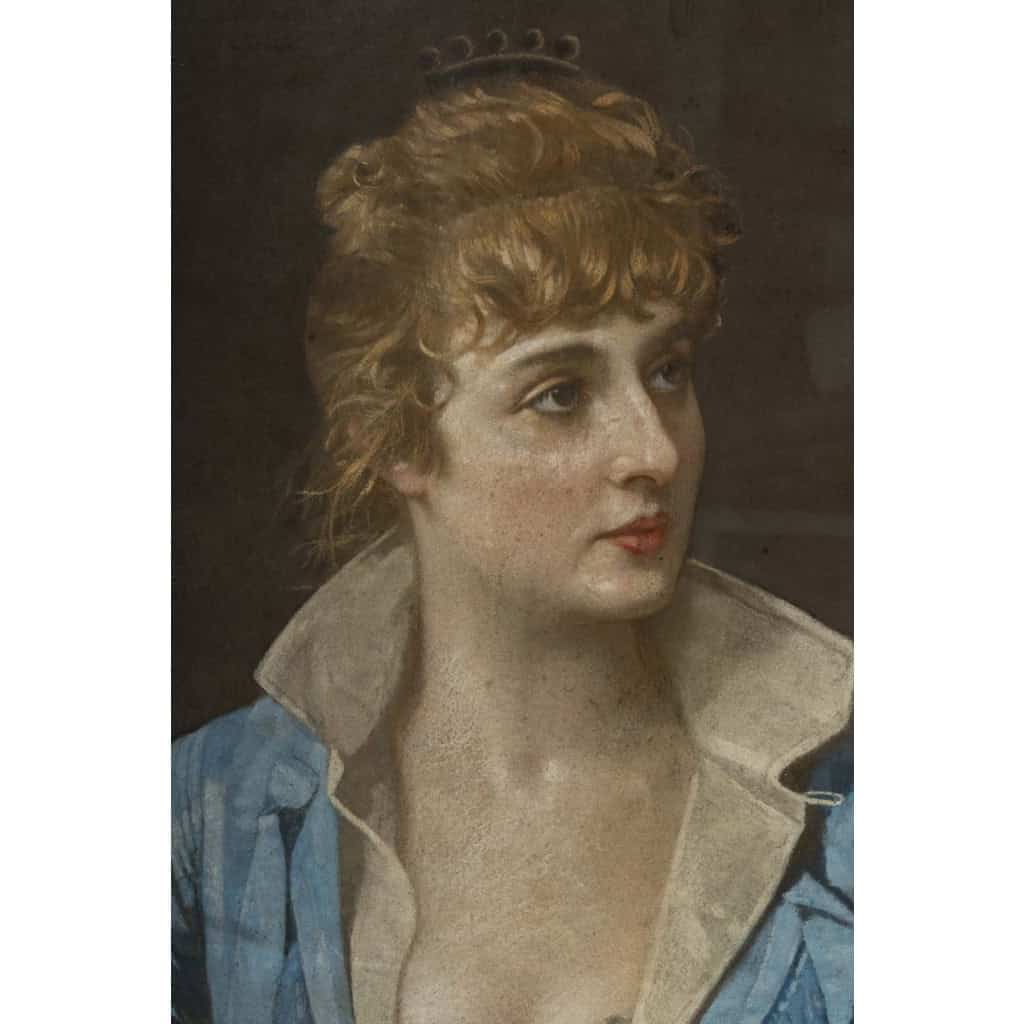 Pastel d’une jeune femme 1877