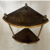 1970′ Encoignure Style Maison Baguès Décor Bambou en Bronze Doré Avec Plateaux Laque de Chine 9