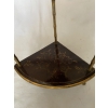 1970′ Encoignure Style Maison Baguès Décor Bambou en Bronze Doré Avec Plateaux Laque de Chine 10