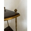 1970′ Encoignure Style Maison Baguès Décor Bambou en Bronze Doré Avec Plateaux Laque de Chine 11
