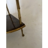 1970′ Encoignure Style Maison Baguès Décor Bambou en Bronze Doré Avec Plateaux Laque de Chine 13