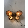 1970’ Applique Papillon en Bronze ou Laiton, Duval Brasseur Ou Isabelle Faure, 4 Ampoules, Ailes d’Agate | Biron ||||||||||||||||