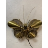 1970’ Applique Papillon en Bronze ou Laiton, Duval Brasseur Ou Isabelle Faure, 4 Ampoules, Ailes d’Agate | Biron 1970’ Applique Papillon en Bronze ou Laiton, Duval Brasseur Ou Isabelle Faure, 4 Ampoules, Ailes d’Agate