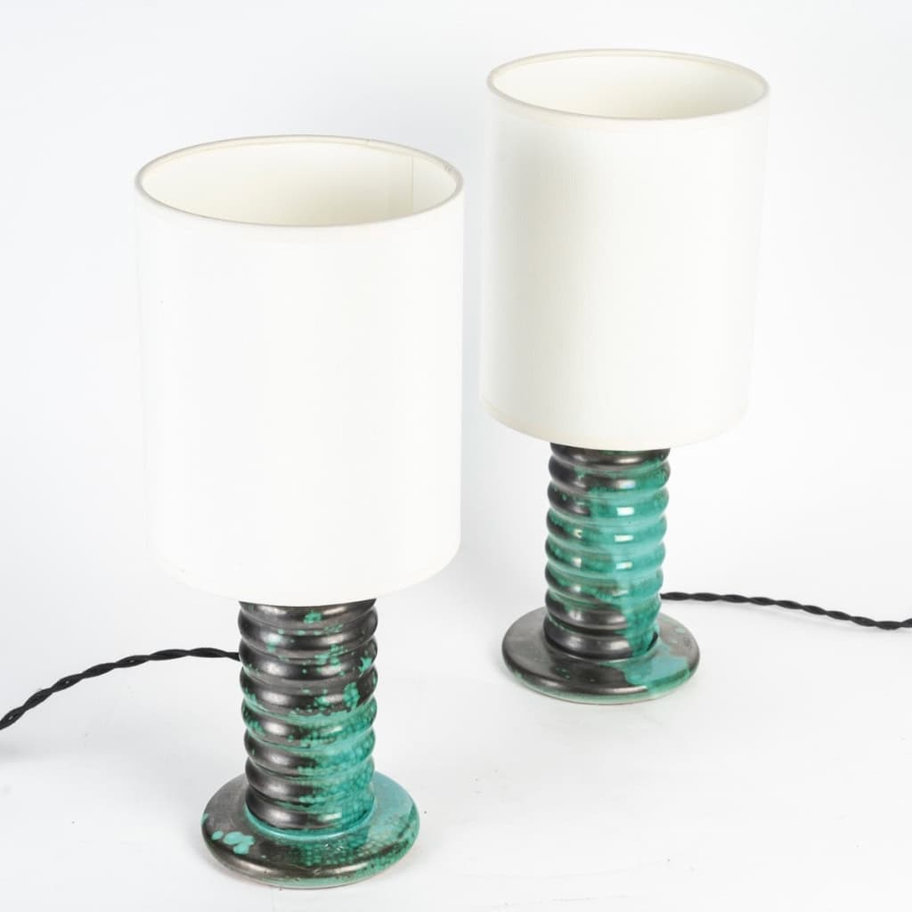 Atelier Primavera (XXe) Paire de Lampes 1926-1929 | Biron Atelier Primavera (XXe) Paire de Lampes 1926-1929