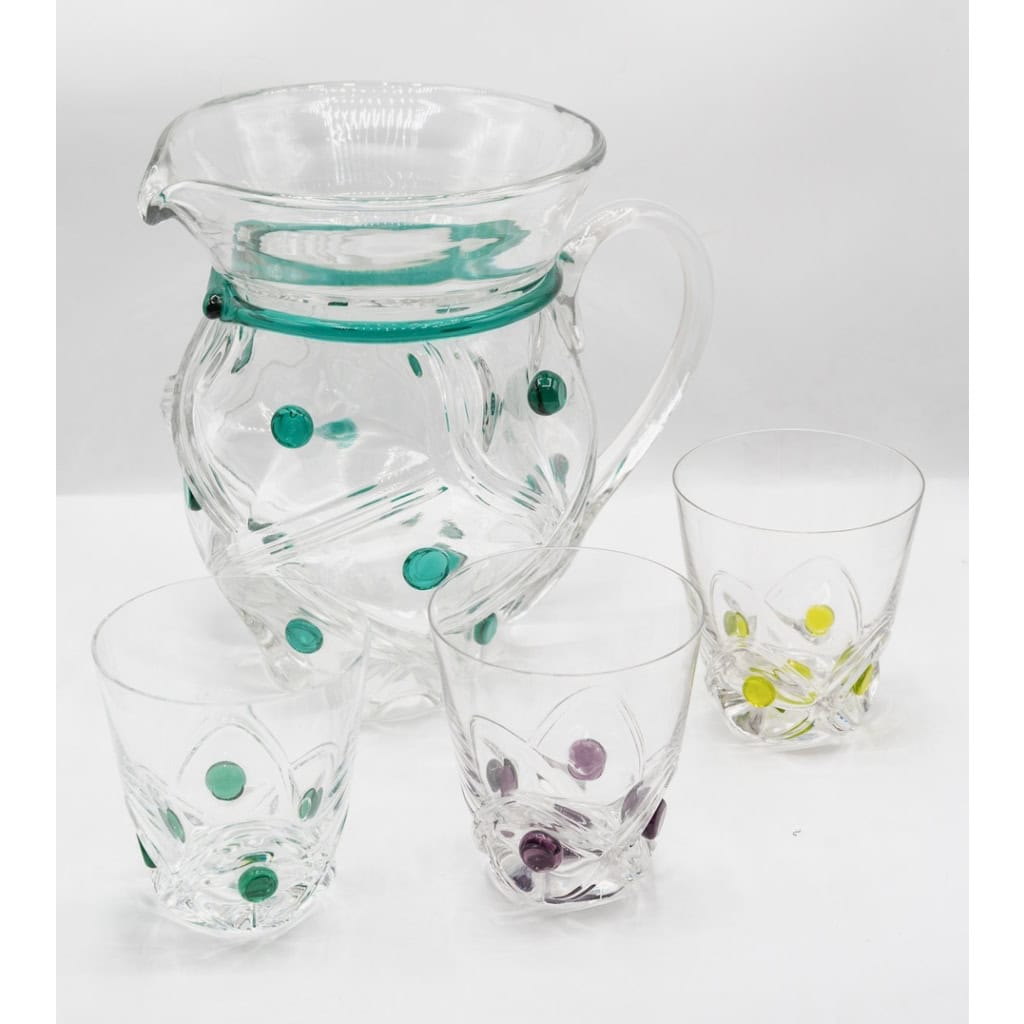 Lalique France ,1952, service Verres « FLORIDE » | Biron Lalique France ,1952, service Verres "FLORIDE"