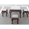 1920/1950 Table a Jeux Mahjong Chine et ses 4 Sièges Palissandre | Biron 1920/1950 Table a Jeux Mahjong Chine et ses 4 Sièges Palissandre
