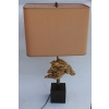 1970′ Lampe Décor De Tête De Cheval Bronze Doré DLG Duval Brasseur Non Signée | Biron |||||||||