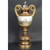 Grand Vase balustre Vienne à décor polychromes | Biron Grand Vase balustre Vienne à décor polychromes