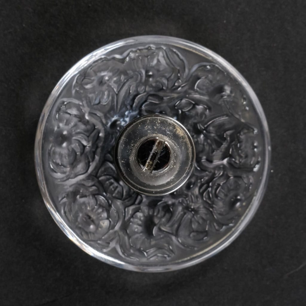 Maison Lalique France 10 Boutons De Tiroirs Ou Portes, Modèle "Bucolique"