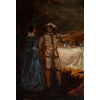 École Française du XVIIIème siècle - Banquet Champêtre huile sur toile vers 1750