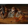 École Française du XVIIIème siècle - Banquet Champêtre huile sur toile vers 1750