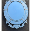 1880 Miroir Venise Ovale avec Fronton | Biron 1880 Miroir Venise Ovale avec Fronton