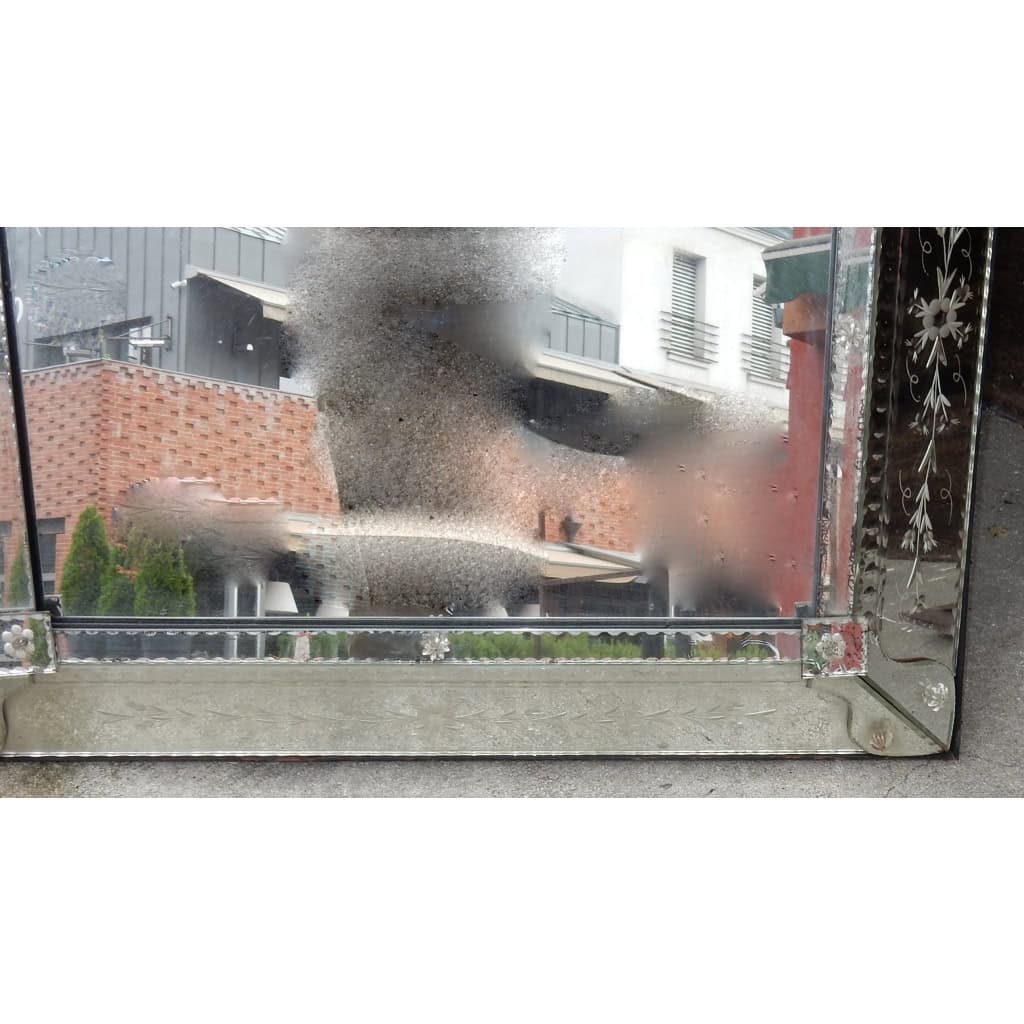 1900′ Miroir Venise à Parecloses Rectangulaire Décor de Fleurs | Biron 1900′ Miroir Venise à Parecloses Rectangulaire Décor de Fleurs