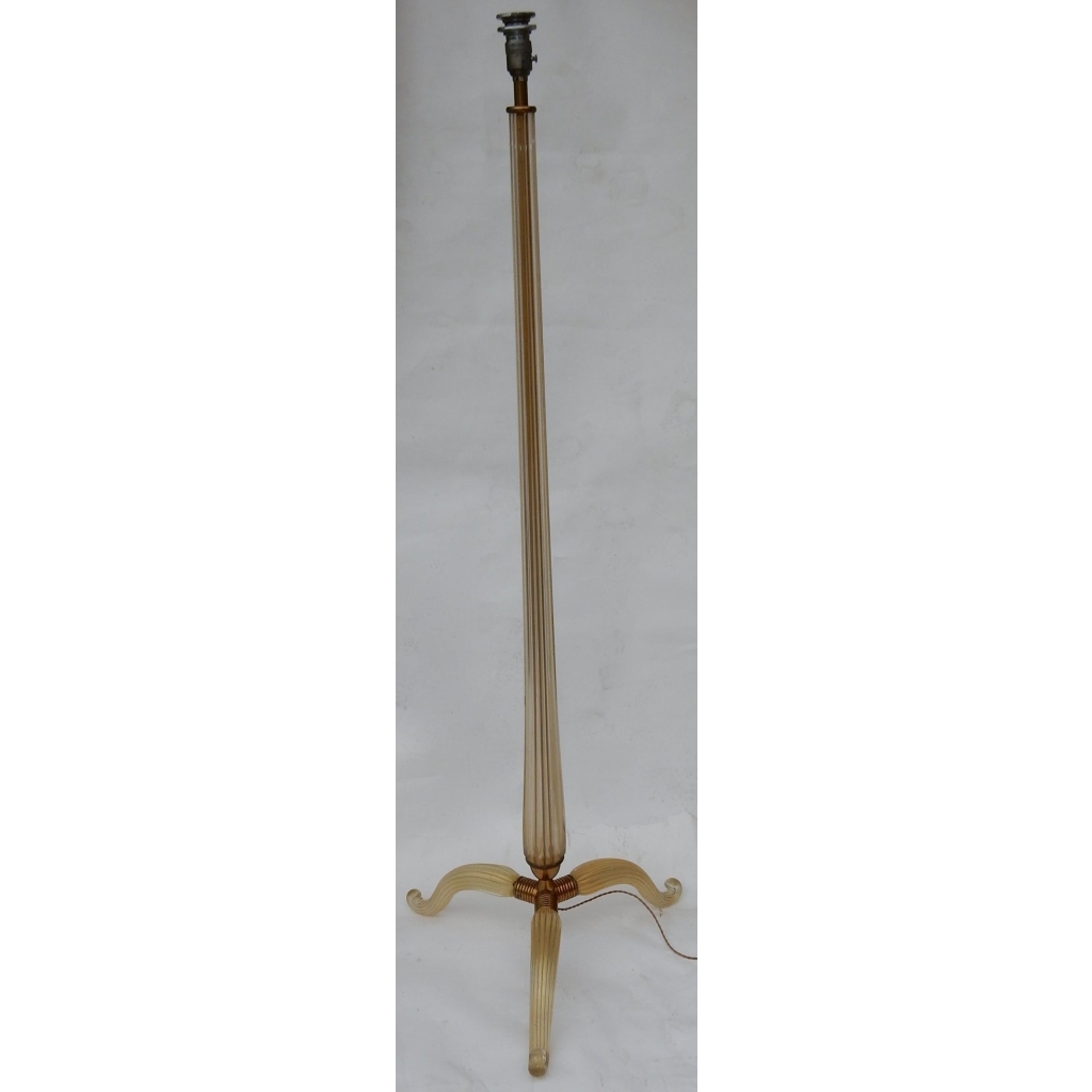 1950/70 Lampadaire Tripode Barovier & Toso Avec Paillons d’Or | Biron 1950/70 Lampadaire Tripode Barovier & Toso Avec Paillons d’Or