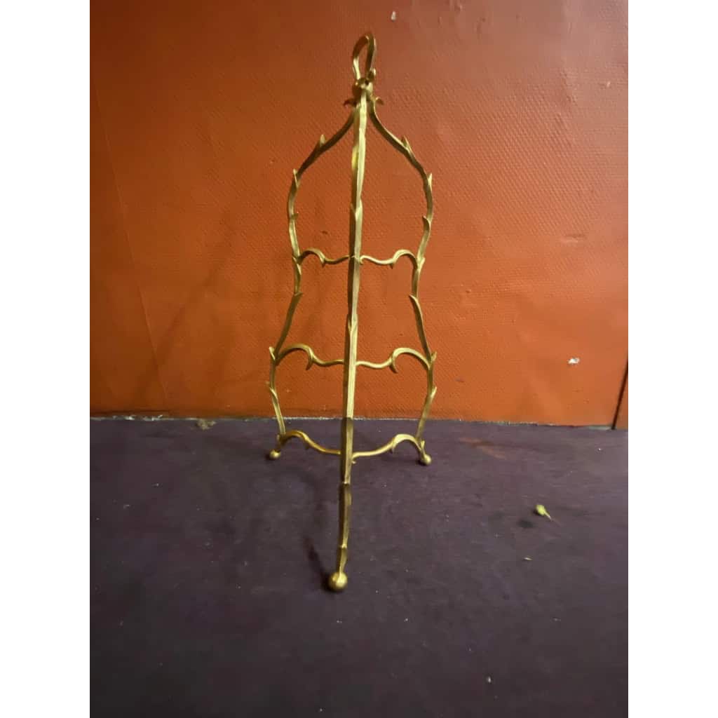1950/70 Porte Assiettes Maison Bagués Décor Branchage Bronze Poli | Biron 1950/70 Porte Assiettes Maison Bagués Décor Branchage Bronze Poli