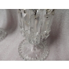 1950/70 Paire de Bougeoirs En Cristal Baccarat Signés Avec Photophores