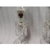 1950/70 Paire de Bougeoirs En Cristal Baccarat Signés Avec Photophores