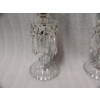 1950/70 Paire de Bougeoirs En Cristal Baccarat Signés Avec Photophores