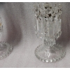 1950/70 Paire de Bougeoirs En Cristal Baccarat Signés Avec Photophores
