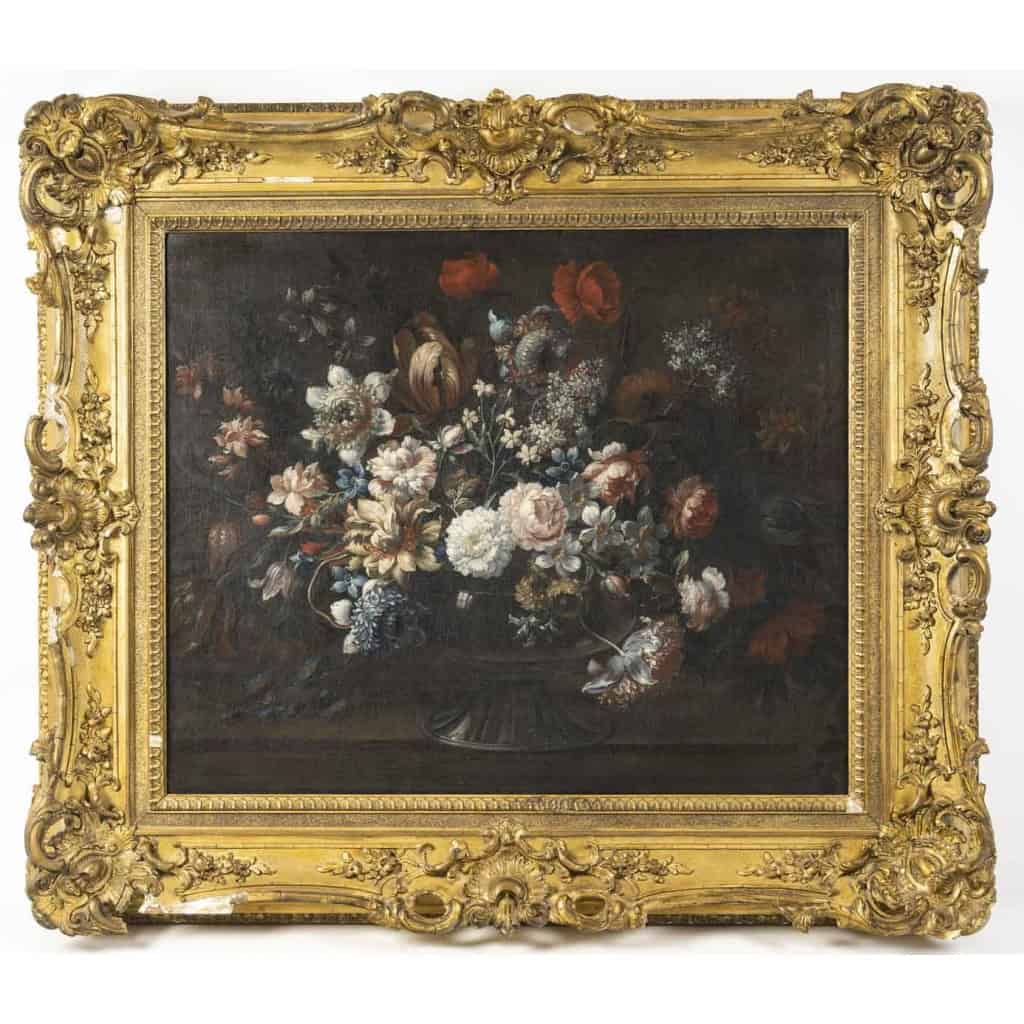 Pieter HARDIME (1677-1758) Bouquet de fleurs dans un vase en cristal. | Biron |||||||||