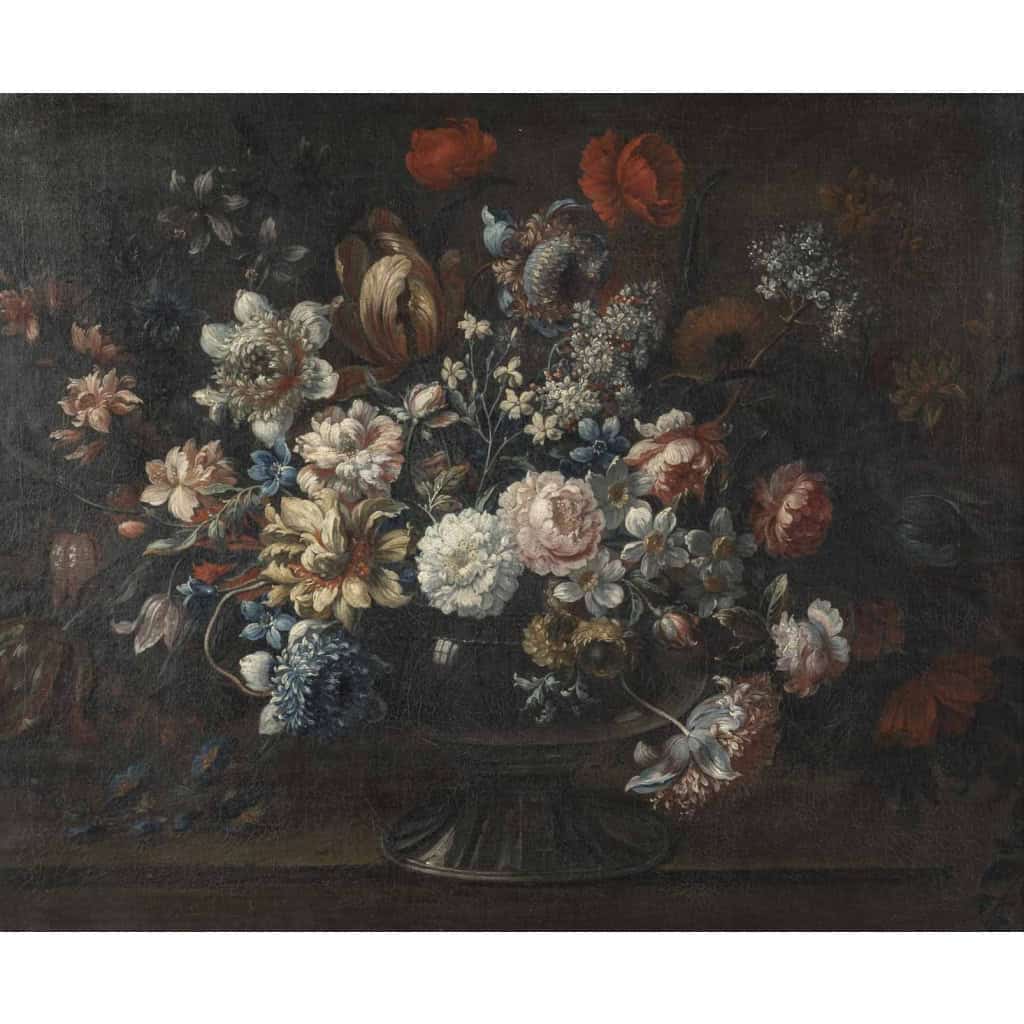 Pieter HARDIME (1677-1758) Bouquet de fleurs dans un vase en cristal. | Biron Pieter HARDIME (1677-1758) Bouquet de fleurs dans un vase en cristal.