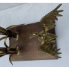 1970′ Table Basse Pélican Et Roseau En Bronze De Christian Techoueyres